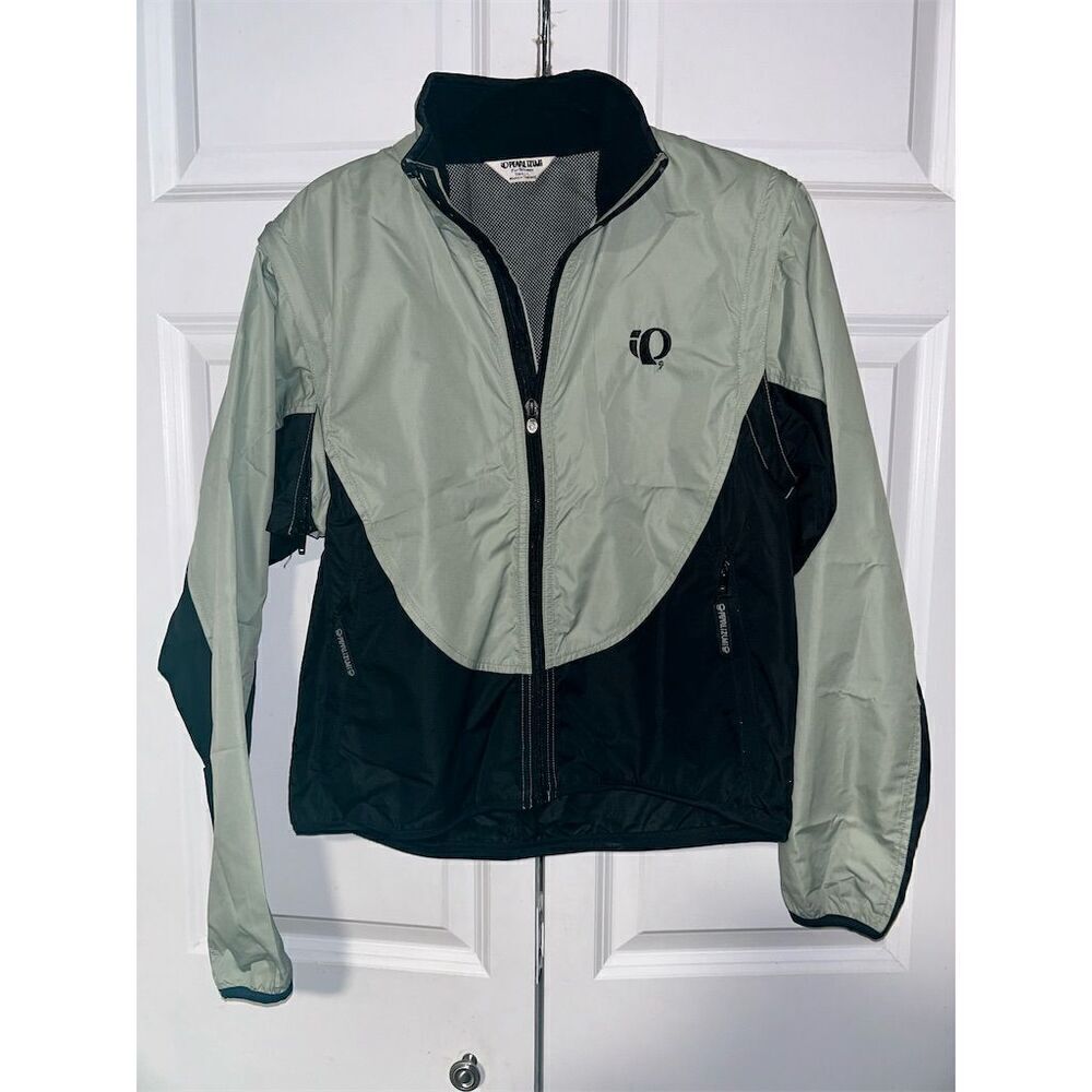 Pearl Izumi Convertible Cycling Jacket Green/Black Size S Full Zip Reflective